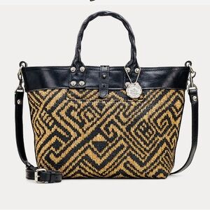 Patricia Nash Analia  Black and Tan Tote Crossbody Bag 10th Anniversary NWOT